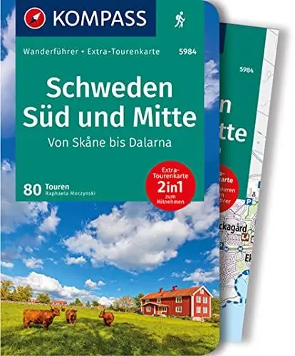 Produktbild: KOMPASS Wanderführer Schweden Süd und Mitte, Von Skåne bis Dalarna, 80 Touren: mit Extra-Tourenkarte, GPX-Daten zum Download