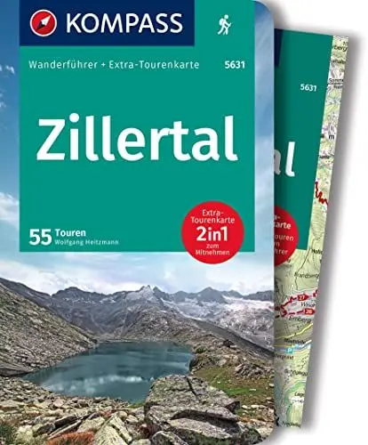 Produktbild: KOMPASS Wanderführer Zillertal, 55 Touren: mit Extra-Tourenkarte: GPS-Daten zum Download