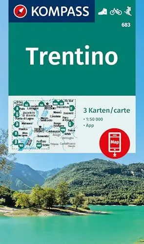 Produktbild: KOMPASS Wanderkarten-Set 683 Trentino (3 Karten) 1:50.000: inklusive Karte zur offline Verwendung in der KOMPASS-App. Fahrradfahren. Skitouren. Reiten.