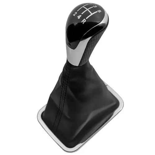 Produktbild: Kompatibel Mit Geely Für Emgrand 7 EC7 EC715 EC718 E7 7-RV EC7-RV EC-HB Glänzend Schwarz Schaltknauf Gamasche Kofferraumabdeckung Staubdichter Gehäusekragen Schaltknauf Abdeckung