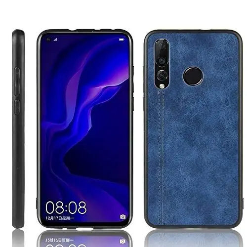 Produktbild: Kompatibel mit Huawei nova 4 Handyhüllen,Kompatibel mit Huawei nova 4 VCE-AL00 PU Leder Textur Stoßfest 3 in 1 (PU+PC+TPU) Kameraschutzhülle Blue