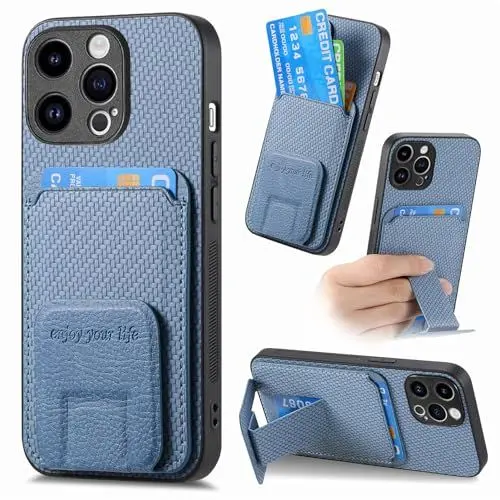 Produktbild: Kompatibel mit Vivo Y76 5G Handytasche,Eingebauter Ständer,Kompatibel mit Vivo Y76 5G V2124 Stoßfestes Auto Magnetische Schutzhülle für das Telefon Blue
