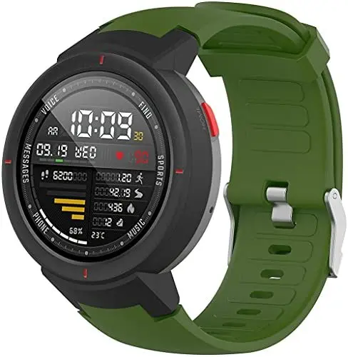 Produktbild: kompatibel mit Amazfit Verge/Verge Lite Armband, Silikon Uhrenarmband Sportarmband (Army Green)
