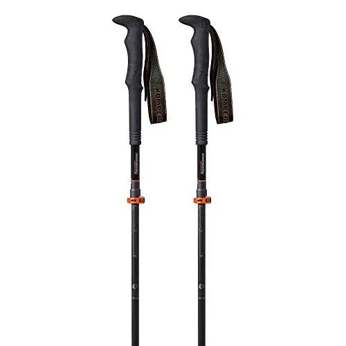 Produktbild: Komperdell Unisex – Erwachsene Faltstock Carbon FXP.4 Exp. Vario Wanderstock, Schwarz, 105-125 cm