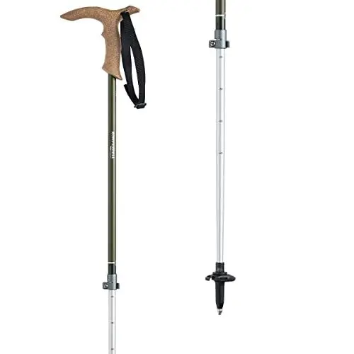 Produktbild: Komperdell Walker Powerlock Länge: verstellbar von 85-100cm Farbe: Khaki/Silber