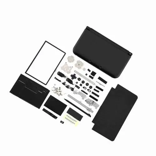 Produktbild: Komplettes Gehäuse, Reparaturteile, Komplettes Ersatz-Cover-Shell-Kit für 3DS XL, Schwarz (Schwarz)