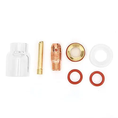 Produktbild: Komplettes WIG-9/20-Schweißbrenner-Set für Handwerker und Hersteller – präzise Gaslinse, Spannzangen, Glasbecher-Set für detailliertes Wolfram-Stiftschweißen