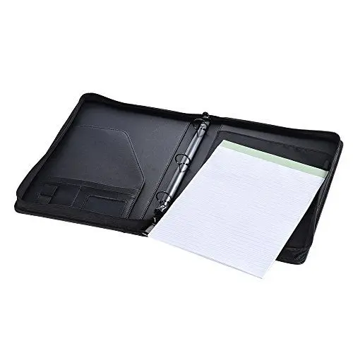 Produktbild: Konferenzmappe, A4 Portfoliomappe (35 X 26 X 4 cm), Ledermappe mit Nachfüllbarem Schreibblock für Reisen, Schule, Zuhause