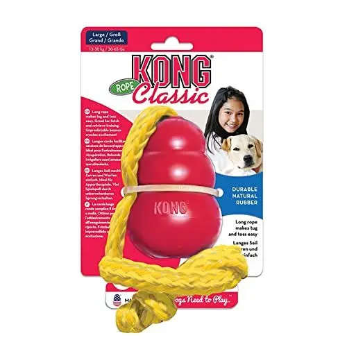 Produktbild: KONG Classic Ball mit Seil,, 1 Stück (1er Pack)