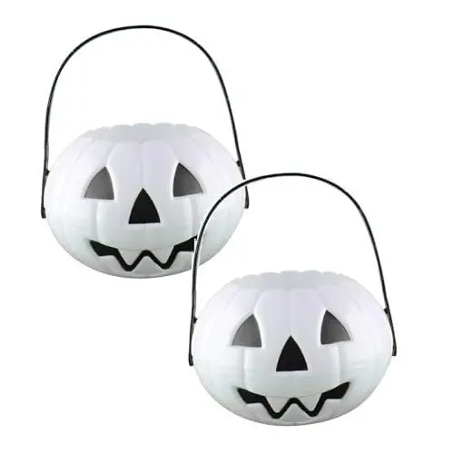 Produktbild: KONG JIMFAN 2 Stück Halloween Kürbiseimer Hexenkessel Halloween Party Deko Halloween Süßigkeiten Eimer Halloween Süßes Oder Saures Eimer Halloween Deko
