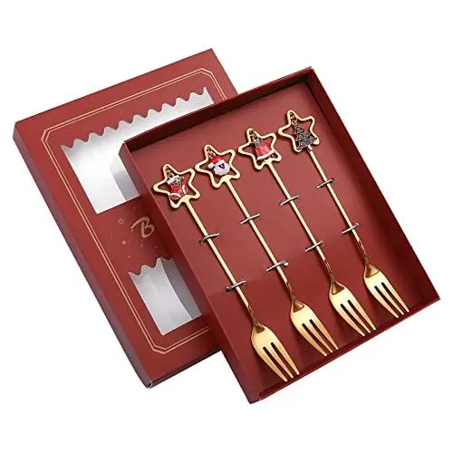 Produktbild: KONG JIMFAN Esspressolöffel Sehr Kaffeeloeffel Edelstahl Kleine Geschenke Für Freundin Lehrerin Geschenkboxen Gold Kleine Geschenke Musik Geschenk Für Weihnachten Aufziehen Bibelhülle