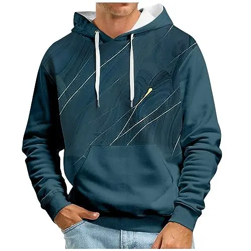 Produktbild: KONG JIMFAN Hoodie Warm Herren Kleidung Herren T Shirt Pack Herren Pullover Mit Protektoren Decke Hoodie Pullover Herren Grauer Hoodie Shirt Jeans Hemd Herren Cos Pullover(Navy,XL)