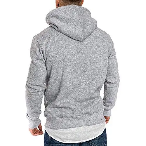 Produktbild: KONG JIMFAN Hoodies Herren Sweatshirt Unisex Hoody Schnittmuster Feuerwehr Pullover Weihnachten, Pullover Sweatshirt Herren Subnautica Below Hoodie Pullover Herren Schwarz(Gray,2XL)