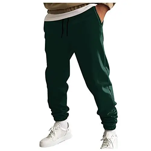 Produktbild: KONG JIMFAN Hosen Herren Lang Golfhosen Winter Warme Herren Jogginghose Laufhose Herren Winter Hosen Männer Redrum Jogginghose Sport Leggings Herren Jogginghose Herren 4XL(Dark Green,3XL)