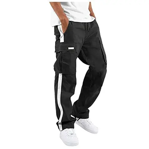 Produktbild: KONG JIMFAN Herren Jogginghosen Laufhose Cargohose Lang Cross Hose Herren Feuerwehr Bundhose Arbeitshosen Männer Männerhosen Laufhose Winter Herren Sportsachen Herren(Weiß,XXL