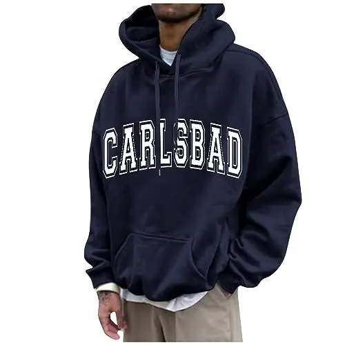 Produktbild: KONG JIMFAN Kapuzenpullover Herren Warmes Kapuzenpullover Hip Hop Leichter Pullover Sweatjackes Mit Kapuze Herren 3D Hoodies Herren Pullover Herren 3D Druck Coole Pullover(Navy,4XL)