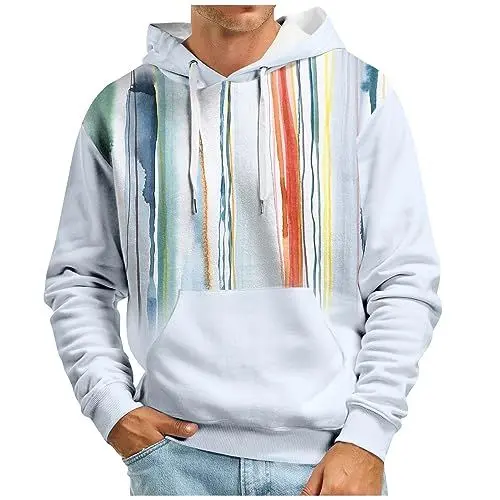 Produktbild: KONG JIMFAN Pullover Herren Mit Kapuze Casual Herrenpullover Long Sleeved Subnautica Below Hoodie Kapuzenpullover Rollkragenpullover Herren Dünn Hoodies Herren Dünner Pullover(White,XXL)