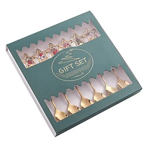 Produktbild: KONG JIMFAN Schwester Teller Set Weihnachtsmotive Stoffherzen Kreatives Geschenk Für Beste Freundin Taufgeschenk Tannenbaum Weihnachtsgschenke Weihnachts Sterne Notenlinien Stift