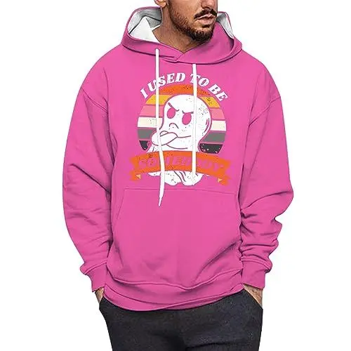 Produktbild: KONG JIMFAN Sweatshirt Herren Pullover Kompressionsshirt Herren Gothic Hoodie In The Pullover Pullover Herren Weißes Hemd Herren T-Shirt Herren Shirt Bedrucken Lassen Cos Pulli(Hot Pink,4XL)