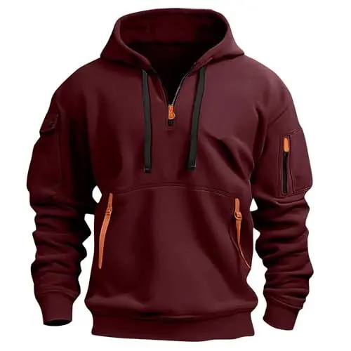 Produktbild: Sweatjacke Herren Zipper Hoodie 2024 Y2K Oversized Sweat Jacken Hoody Mit Kapuze Kapuzenpullover mit Reißverschluss Kapuzenjacke Sweatshirt Hoodie Pullover Geschenke Für Männer Jungen Herren