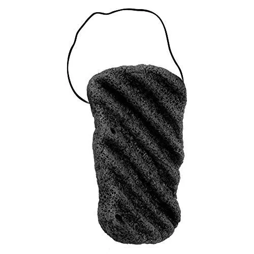 Produktbild: Konjac Schwamm-Set – Natürlicher Langwellen-Schwamm, Körperschwamm für Tiefenreinigung, Hautpflege, große Größe für Gesicht und Körper, Gesichtsschwamm (schwarz)