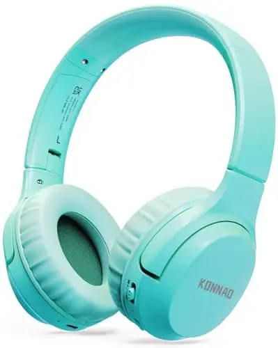 Produktbild: KONNAO Kinder Kopfhörer Wireless 60H, Faltbare On Ear Kopfhörer mit MIC, Lautstärkebegrenzer 85dB/94dB Drahtlose Kopfhörer, Over-Ear Kopfhörer für Kinder Erwachsene Schule Online Class Reisen