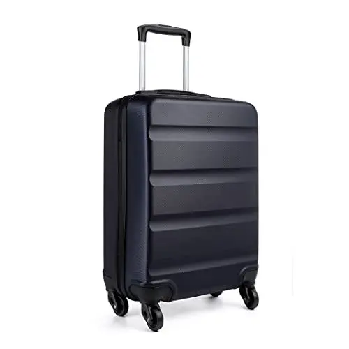 Produktbild: KONO Handgepäck Koffer Klein Reisekoffer mit Rollen und TSA Schloss, Koffer Trolley Handgepäck Flugzeug 55x38x20cm (Handgepäckkoffer, Dunkelblau)
