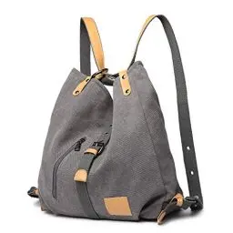 Produktbild: KONO Handtasche Canvas Rucksack Damen Groß Taschen Shopper Schultertaschen Multifunktional Umhängentaschen für Alltag Büro Schule Ausflug Einkauf