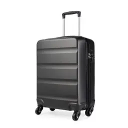 Produktbild: KONO Koffer Trolley Mittelgroß Leicht Hartschalenkoffer aus ABS Reisetasche mit 4 Rollen und TSA Schloss Koffer L 66x45x26cm, 63 Liter, Grau