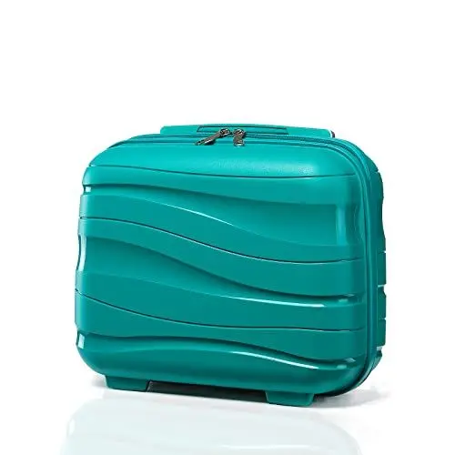 Produktbild: KONO Kosmetikkoffer Hartschale Klein Beautycase Damen Handgepäck, Polypropylen, 35.5x29.5x18.5cm (Grün)