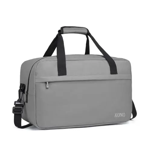 Produktbild: Kono Reisetasche Weekender Tasche 35x20x20 Ryanair Handgepäck Unisex Gym Henkeltasche 14L (Grau)