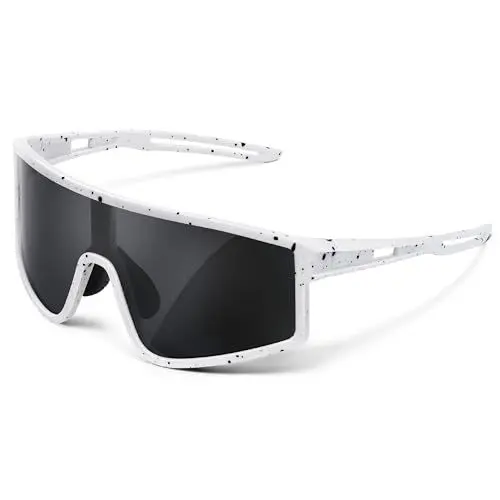 Produktbild: konqkin Sportbrille-Herren-Damen-Fahrradbrille-Schnelle Brille-Polarisierte-Sonnenbrille-Rennrad Brille-Sunglasses-Men-Women-UV400 Schutz-Ski Brille-Mtb Brille-für Radfahren Skifahren Fahrrad