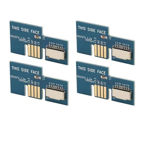 Produktbild: Konsolen-Speicherkartenleser, Hohe Kompatibilität, Einfache Installation, 4-teiliger Konsolen-Micro-Speicherkarten-Adapter, Kompakt für SD2SP2 (Blue)
