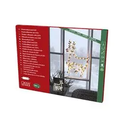 Produktbild: Konstsmide LED Fenstersilhouette, Rentier, 50 warm weiße Dioden, 230V, Innen, weißes Kabel - 2174-010, Reindeer