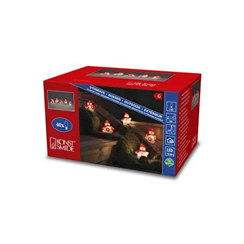 Produktbild: Konstsmide LED Acryl Schneemänner, 5er-Set, 40 warm weiße Dioden, 24V, Außen (IP44), 3,6W, weißes Kabel - 6253-103