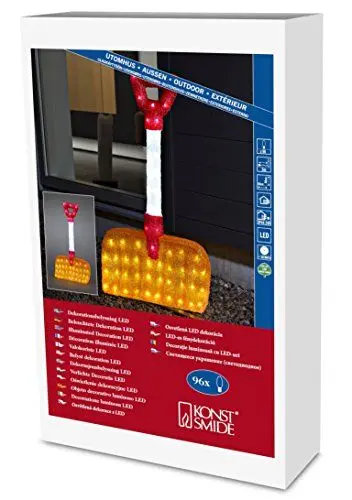 Produktbild: Konstsmide LED Acryl Schneeschaufel, 96 kalt weiße Dioden, 24V Außentrafo, transparentes Kabel - 6190-203