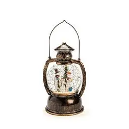 Produktbild: Konstsmide LED Kugellaterne aus Glas, Schneemannfamilie, mit 5h Timer, wassergefüllt, warm weiß, batteriebetrieben, Innen - 3498-000, Ø 58 cm