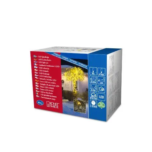Produktbild: Konstsmide Micro LED Lichterkette, 80 gelbe Dioden, 24V Außentrafo, schwarzes Kabel - 3611-000