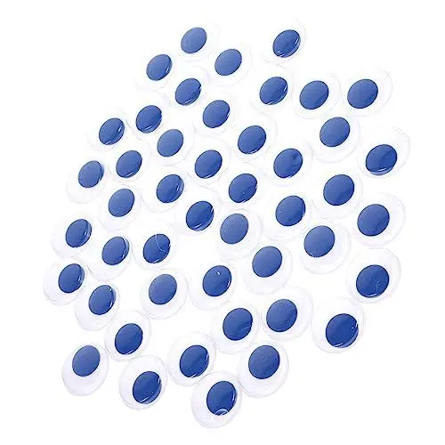 Produktbild: KONTONTY 100St DIY Augen Aufkleber Augen Mini-Zubehör Puppe Augen DIY Aufkleber Mini Wackelaugen bastel Materialien Eye Patches Augen-Cartoon-Aufkleber DIY Handwerk versorgung Plastik Blue