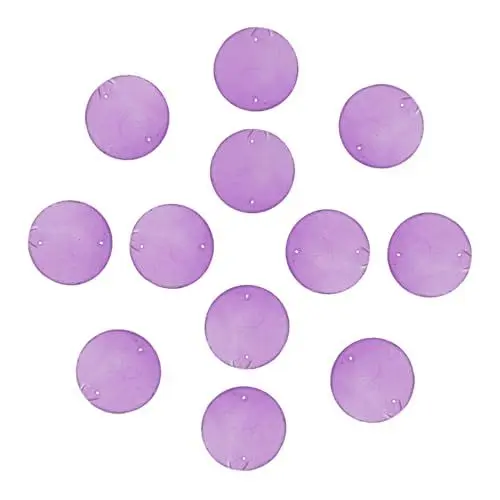 Produktbild: KONTONTY Muscheln zum Aufhängen 100 Stück Flache runde Muscheln für die Herstellung von Windspielen und Schmuck
