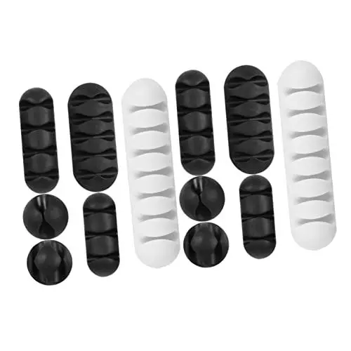 Produktbild: KONTONTY Kabelbinderhalter 12 Stück Selbstklebender Kabel-organizer Kabelclips Kordel-organizer Für Zuhause Und Büro Kabelhalter-organizer Zufällige Farbe