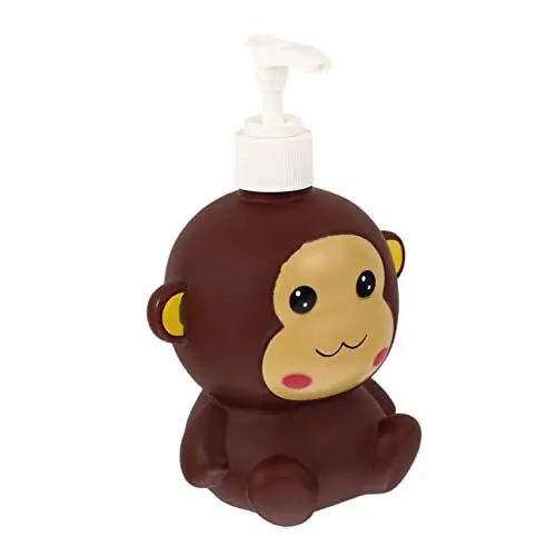 Produktbild: KONTONTY 1stück Cartoon Press Pump Lotion Bottle Für Shampoo Und Duschgel Hochwertige Leere Spenderflasche Im Affen-Design Einfach Nachfüllbar Und