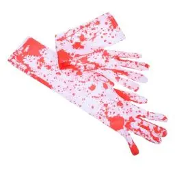 Produktbild: KONTONTY 1 Paar Blutige Handschuhe des Geisterfests Halloween-Requisiten Party-Bluthandschuhe grusel handschuhe halloween handschuhe Halloweenkostüm Polyesterhandschuhe Halloween-Handschuh