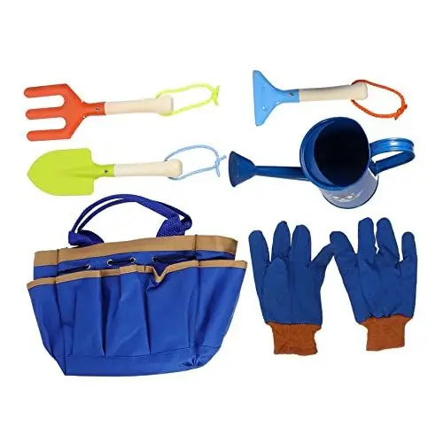 Produktbild: KONTONTY 1 Satz Gartenwerkzeug Gartengerät Kindersand Outdoor-Spielzeug Pflanzwerkzeug Für Kinder Rayan-Spielzeug Für Kinder Gartenspielzeug Für Kinder Spielzeug Für Draußen Blue Stoff
