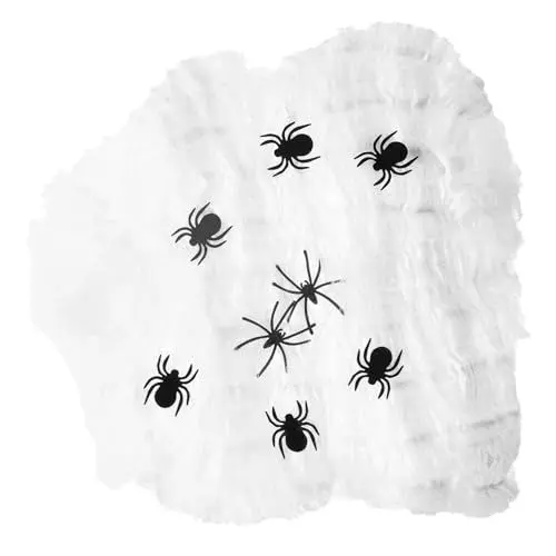 Produktbild: KONTONTY Gruselige Spinnennetze mit Spinnen Große gefälschte Spinnennetze für Halloween-Party