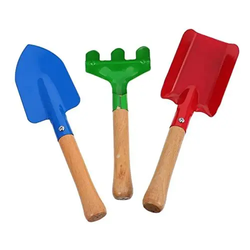 Produktbild: KONTONTY 1 Set Gartenschaufel Und Rechen Pflanzspielzeug Für Garten Und Strand Ideal Für Kleine Gärtner Inklusive Sandschaufel Und Eimer Für Kreatives Draußen