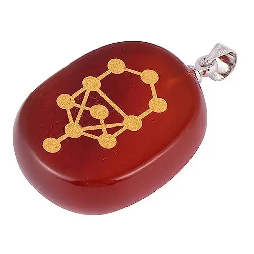 Produktbild: KONTONTY Kette Lebensbaum Mit Sieben Chakra-symbolen Exquisiter Kristallanhänger Hängeornament Für Lange Lebensdauer
