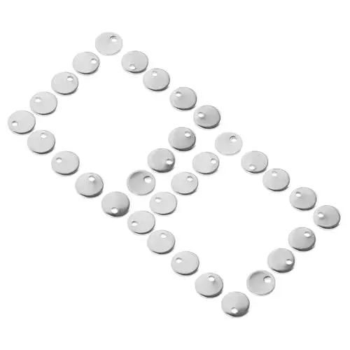 Produktbild: KONTONTY 200St kleine Armbandanhänger Stempelanhänger Kettenverkürzer Halskette schmuckwerkzeuge beads for jewellery Anhänger aus Edelstahl hängende Armbandanhänger Rostfreier Stahl Silver