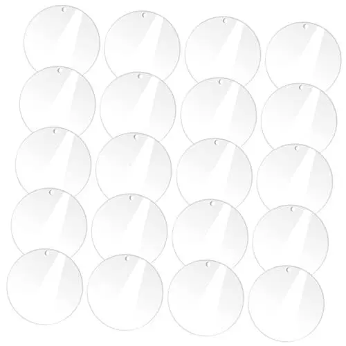 Produktbild: KONTONTY 20 Stücke Acryl Runde Discs Unfinished Scheiben Für Handwerk Runde Acryl Kreis Blätter Schutz Filme