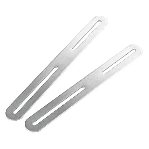 Produktbild: KONTONTY 2 Stück Flache Gerade Eckverbinder Aus Edelstahl Mit Befestigungslöchern Für Die Installation Von Regalen Und Eckhalterungen